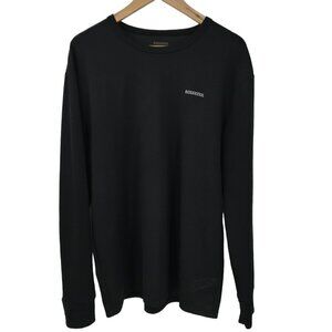 Rossignol Black Long Sleeve Crew Neck Base Layer Shirt Size XL Wicking Light
